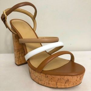 Michael KORS Sz 9.5 Strappy High Heel Platform Sandals
